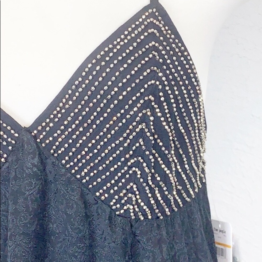 NWT Free People Black Shooting Star Slip Dress - Picture 10 of 11